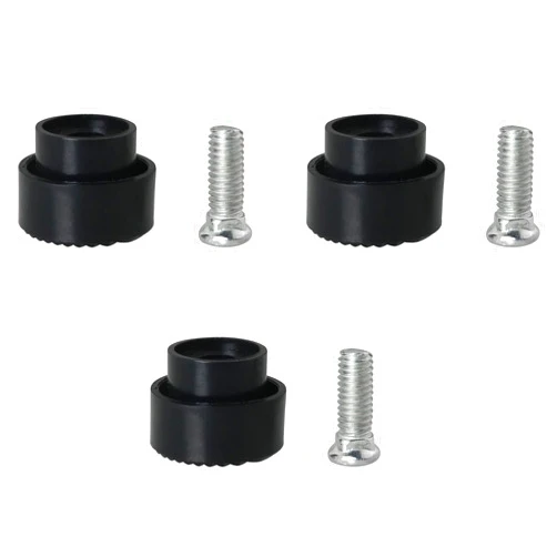 DGBRSM 3pcs Kick Down Door Stop Rubber Tip Replacement Black Rubber Door Stopper Rubber Tips with Screws for Door Stop