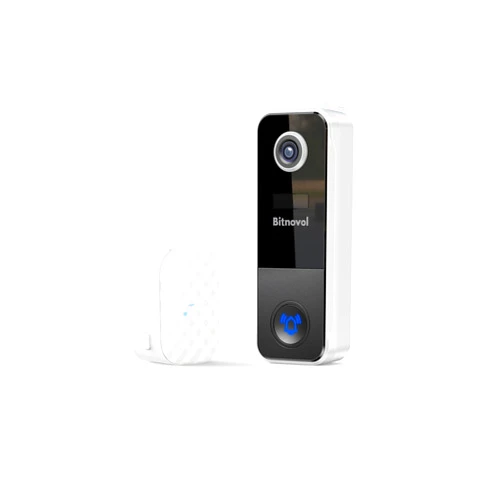 Bitnovol 2K Video Doorbell Pro - Doorbell Camera Wireless No Subcription,2.4G WiFi 2-Way Audio 3:4 Aspect Ratio Intercom Tamper Alarm PIR Motion Detection Battery SD Cloud,Directly Connect Phone App