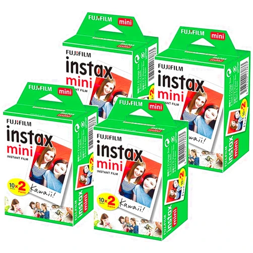 Fujifilm instax Mini Instant Daylight Film Pack, 20 Exposures (4-Pack)