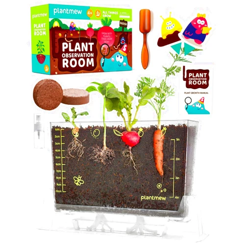 PLANTMEW Root Viewer Kit for Kids with 6 Seed Varieties - STEM Science Kits for Kids Age 5-7, 8-12 | Perfect Christmas, Easter, Birthday Gift & School Gardening Project | Learning Educational Gardening Toys