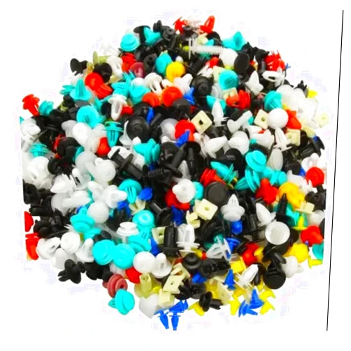 SANDARIO- Universal Car Clips Mixed -Bumper Clips-Door Panel Clips-Retainer clips-500 Pcs Assorted Plastic Clips for Car Fastener, Multi-Color-Automotive Clips
