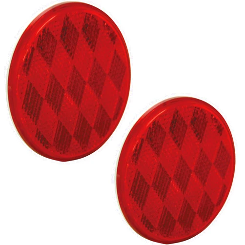 Blazer International B38SR Round Stick-On Reflector, Red