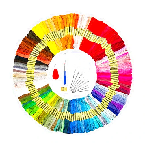 UUYYEO 50 Skeins Rainbow Color Embroidery Threads Embroidery Floss Cross Stitch Threads Crafts Floss
