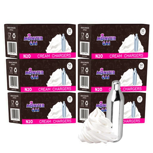 MONSTER GAS 8G N2O Whipped Cream Charger, Whip Cream Charger, 300 Count Original Flavor