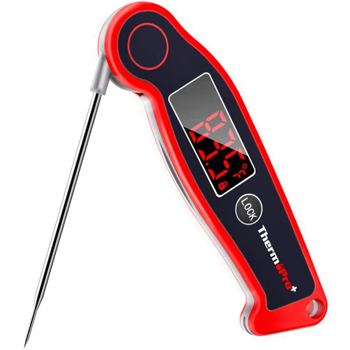 ThermoPro TP19 Waterproof Digital Meat Thermometer for Grilling with Ambidextrous Backlit & Thermocouple Instant Read Kitchen Cooking Food Thermometer for Candy Water Oil BBQ Grill Smoker