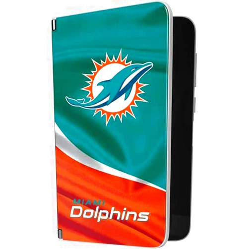Skinit Tablet Decal Skin Compatible with Surface Duo - Officially Licensed NFL Miami Dolphins Design