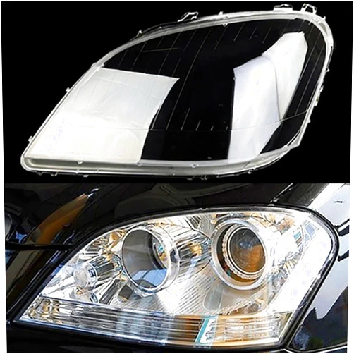 CHROX for B=ENZ W164 Ml 2005-2007, Car Front Lampshade Caps Headlight Shell Cover Auto Light Headlamp Glass Lens Case Car Clear Lens Shell Cover