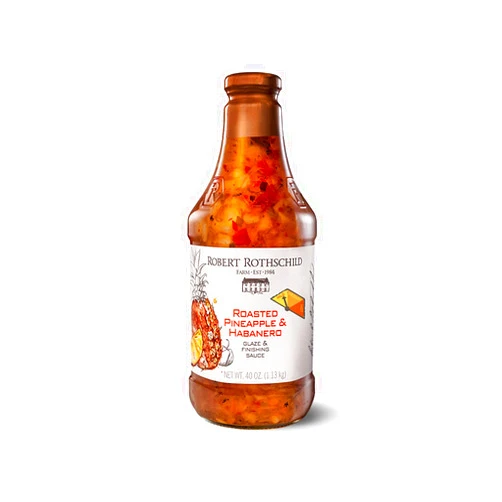 Robert Rothschild Farm Roasted Pineapple & Habanero Sauce (40oz) - Glaze & Finishing Sauce - Sweet & Spicy Sauce for Chicken, Fish, Pork, Shrimp - All Natural, Gluten Free & Certified Kosher