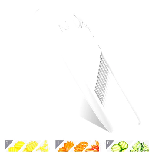Börner Wave-Waffle PowerLine Crinkle Cut Vegetable Slicer (White) • Slicer for Wave & Waffle Cut • Wavy Vegetable Cutter • Slicer for Lattice Potatoes & Chips • Wavy Potato Slicer