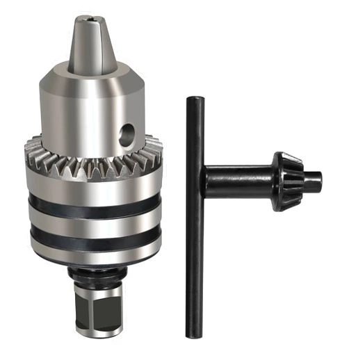 Vearter 1/8''-5/8'' Magnetic Drill Chuck Adapter, 3/4'' Weldon Shank with Chuck Key, B16 Thread Mag Drill Chuck for Magnetic Drill