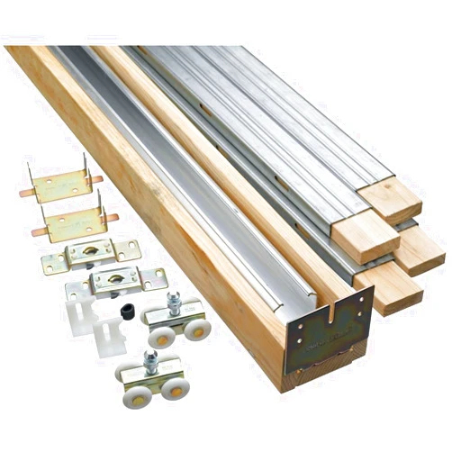 National Hardware N186-858 Pocket Door Installation Kit, Door Track & Hardware Included, Adjustable, Easy to Install