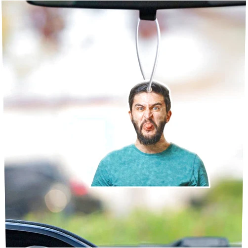 Smile lab Custom Air Freshener Car with Photo Personalized Funny Face Picture Air Fresheners for Car Hanging Accessoires Novelty Gifts for Anniversary Christmas Girlfriend Family Friends