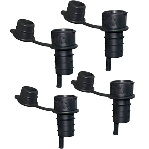 Haley's Corker Black 5-in-1 Wine Aerator, Stopper, Pourer, Filter and Re-Corker, 4-Pack