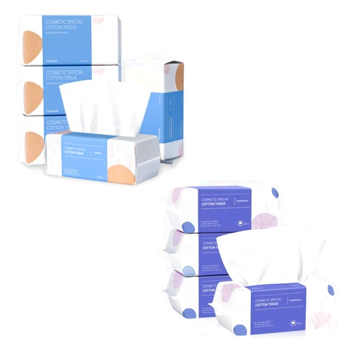 PoeticEHome Cotton Tissue Soft Dry Wipes for Facial Cleansing