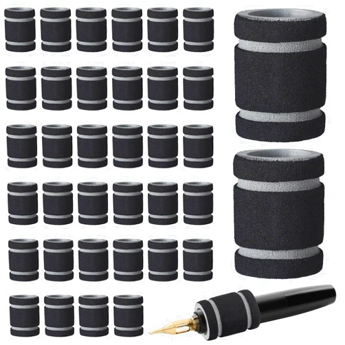 Halloscume 36 Pcs Tattoo Grip Cover Foam Grip Covers for Tattoo Pen Tattoo Tube Grips Expands to 1 Inch-1.5 Inch