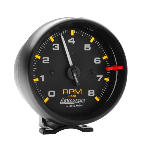 AUTO METER 2300 Autogage Tachometer,3.750 in., Black dial/Black bezel