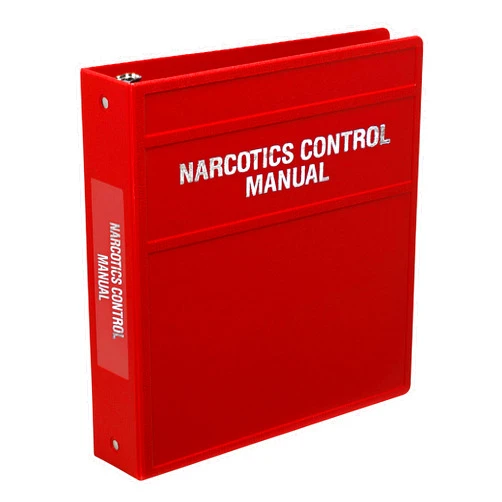 Carstens 2-Inch Heavy Duty 3-Ring Binder for Narcotics Control Documents – Side Opening, Brick Red