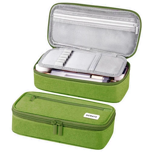 WEMATE Large Pencil Case, Big Capacity Pencil Pouch Stationery Pen Bag, Storage High Capacity Bag Pouch Holder Box Organizer, Marker Pen Case for Women & Men