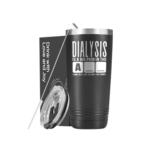 Onebttl Dialysis Gifts for Patients, Dialysis Technician Nurse 20oz Stainless Steel Tumbler Coffee Mug