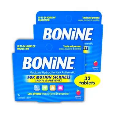 Bonine Non Drowsy Bonine for Motion Sickness with Meclizine Hydrochloride, 32 Count