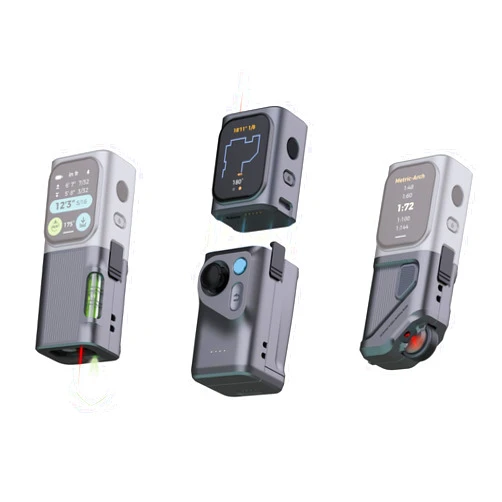 HOZO M-Cube 4pcs Modular Laser Measuring Tool Combol,Including 00 Main Unit,01 Smart Planner,03 Bilateral Laser and 05 Scale Roller