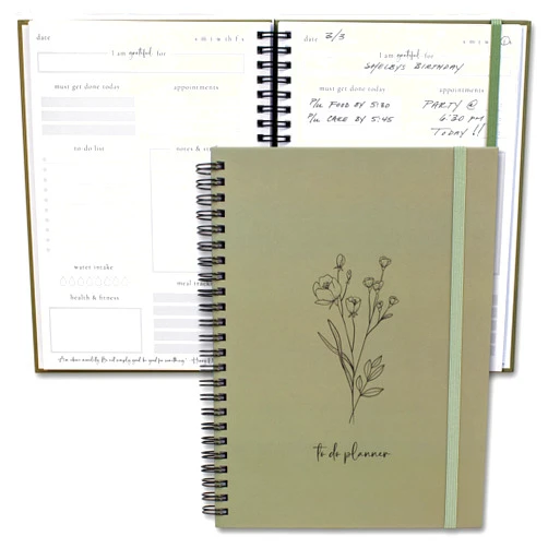 ZICOTO Simplified To Do List Notebook - Aesthetic Daily Planner to Easily Organize Your Tasks And Boost Productivity - Stylish Undated Planner And School or Office Supplies For Women