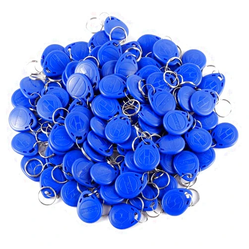 LEXI 100pcs 125KHz Proximity ID Card RFID Keyfobs Token Tag for Door Entry Access Control System TK4100/EM4100 ABS Key fob Cards for Security Lock Wholesale(100 Blue ID)