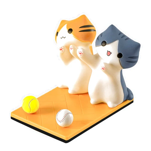Auhafaly Cute Cat Smartphone Stand Phone Holder Cartoon Animal Japanese Anime (Pumpkin and Gabriel)