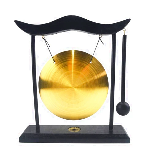 Hooshing Brass Feng Shui Gong Desktop Zen Art Home Decor Housewarming Blessing Gift