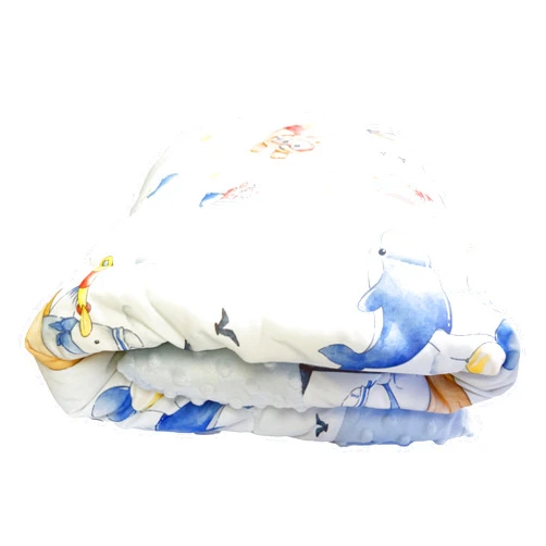 Cutie pumpkin Cuite Pumpkin Baby Toddler Comforter for Crib Bed,Warm Down Alternative Infant Comforter for Mini Crib,Pack n Play,40x 40 Small Quilt for Boys and Girls,Thick Baby Quilted Blanket for Daycare (Blue