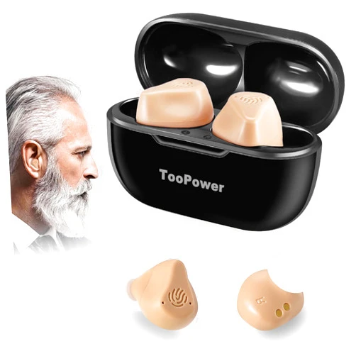 TooPower Hearing Aids for Seniors Rechargeable with Noise Cancelling,OTC Digital Devices for Super Nature Sound,3 Different Modes,Adjustable Volume in 5 Levels,Dual Microphone,No Whistling Sound