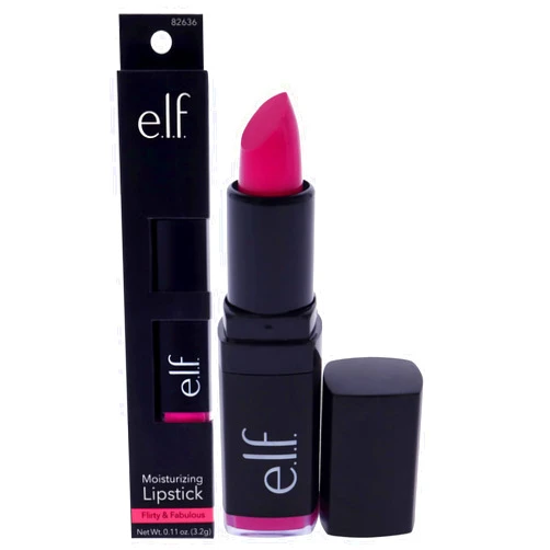 e.l.f. Cosmetics Moisturizing Lipstick, Provides Vibrant Color and Luminous Shine, Flirty and Fabulous
