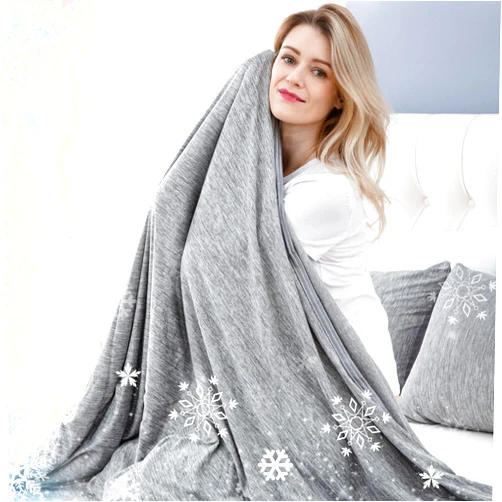 CHOSHOME Cooling Blanket for Hot Sleepers Lightweight Summer Cold Thin Blankets for Sleeping, Hot Flashes Night Sweats, Soft Blanket for Bed, Queen Size, Gray