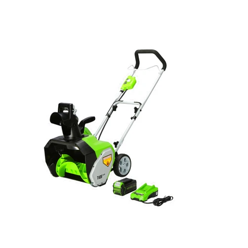 Greenworks 40V (75+ Compatible Tools) 16” Cordless Snow Blower, 5.0Ah Battery and Charger Included, SN40B410
