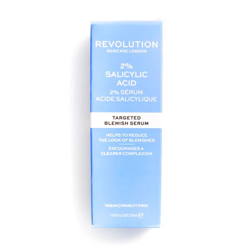 Revolution Beauty London Revolution Skincare 2% Salicylic Acid BHA Anti Blemish Serum, Clears and Tightens Enlarged Pores, Reduce Excess Oil, Vegan & Cruelty Free, 30ml
