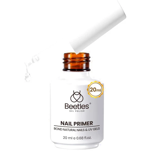 Beetles Gel Polish Beetles 20ml Nail Primer for Gel Nail Polish, Hema Free Nail Dehydrator and Primer Nail Prep Bond Primer Acid Free Fast Air Dry Nail Bonder for Acrylic and Uv Gel Nail