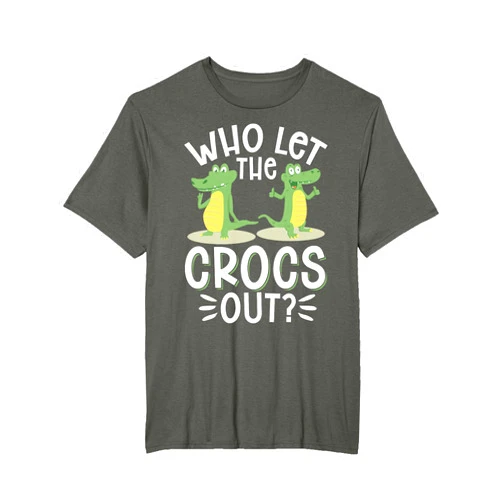 Crocodile Alligator Zoo Animals Crocodile Alligator Who Let The Croc Out? T-Shirt
