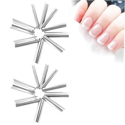 ZJchao 18pcs French Manicure, Nail Art Tips 9 Sizes Single Tips Deep C Shape Cutter Tool Nail Trimmers for Women Man Nail Art Salons Diy Home Nails Tips Trimmer