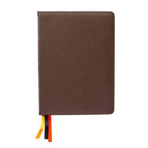 CSB Bibles by Holman CSB Verse-by-Verse Reference Bible, Holman Handcrafted Collection, Brown Premium Goatskin, Black Letter, Presentation Page, Cross-References, Full-Color Maps, Easy-to-Read Bible Serif Type