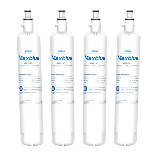 Maxblue Replacement for GE® RPWFE®, RPWF (with CHIP) Refrigerator Water Filter, Compatible with WSG-4, WF277, GFE28GMKES, PFE28KBLTS, GFD28GSLSS, PWE23KSKSS, GYE22HMKES, DFE28JSKSS, 4 Filters