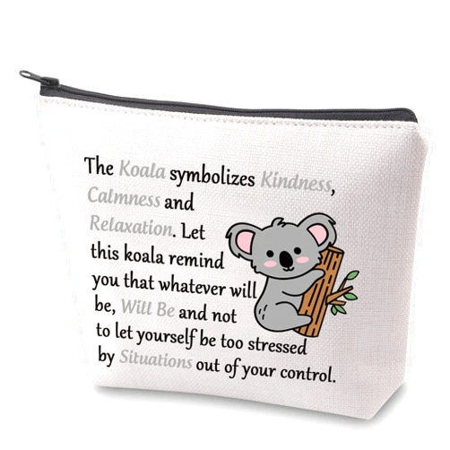 ZJXHPO Koala Bear Cosmetic Bag Gift Koala Lover Makeup Zipper Touch Bag Koala Inspired Travel Case Gift Koala Bear Gift For Her (koala makeup bag)
