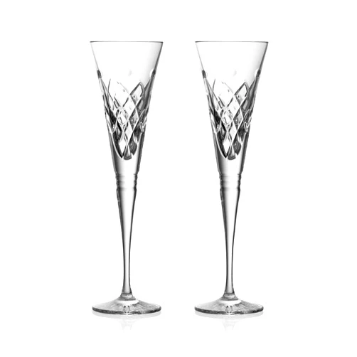 Waterford Winter Wonders Flutes Holly, Set of 2
