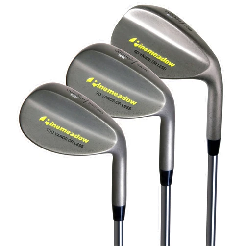 Pinemeadow Golf Men's 3 Wedge Set 52/56/60, Right Hand, Steel, Regular, Dark Grey