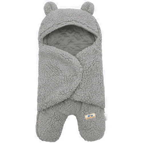BlueSnail Newborn Receiving Blanket Baby Sleeping Wrap Swaddle(0-3M, 8-13lbs,Light Gray)
