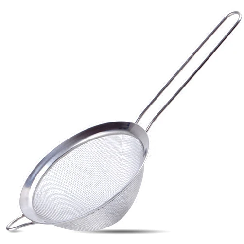 Alpine Cuisine Stainless Steel Strainer 5.5-Inch with Durable Mesh & Sturdy Handle - Kitchen Gadgets Tools & New Home Kitchen Essentials - Perfect for Sift, Strain, Drain, Oil & Tea