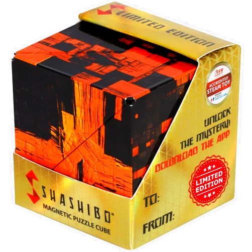 SHASHIBO Seasonal Halloween - Shape Shifting Box - Award-Winning, Patented Magnetic Puzzle Cube w/ 36 Rare Earth Magnets - Fidget Transforms Into Over 70 Shapes (Twilight) - Limited Edition
