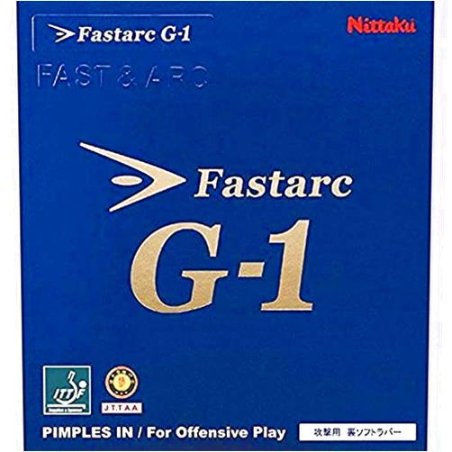 Nittaku NR8702 Table Tennis, Rubber, Fastark G-1, Soft Back, Tension, Black, Thick