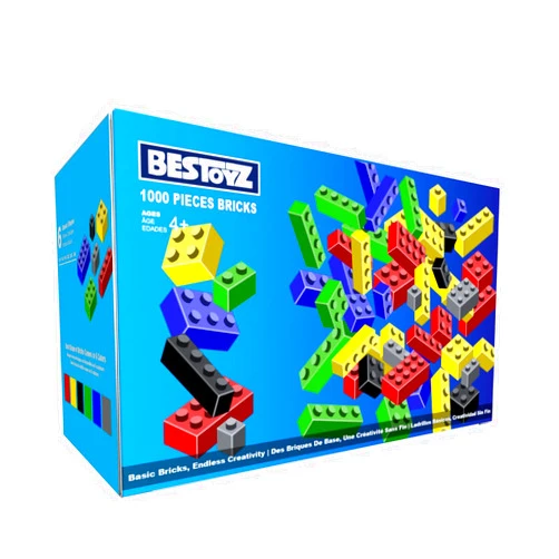 Bestoyz 1000 Pieces Building Blocks, Bulk Classic Building Bricks Toy, Big Box of Basic Bricks, Compatible with Major Brands, Educational Construction Toys & Gifts for Kids 4+