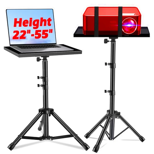 REHOSEUP Projector Stand, 22 to 55 Inch Laptop Stand ,Projector Tripod with Phone Holder,Tripod for Projector,DJ Equipment,Projector Stand for Outdoor Movies,Office, Home, Stage or Studio (55Inch)