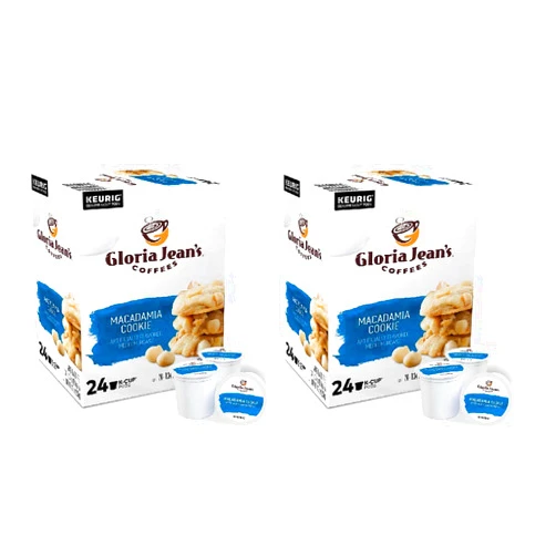 Gloria Jean's Macadamia Cookie Coffee Single Serve K-Cup Pods for Keurig Brewers (48 Count)